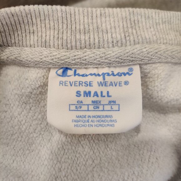 Champion Crewneck Gray Reverse Weave Sweatshirt Small - Picture 6 of 7